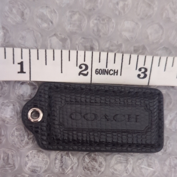 Coach NWOT Tag Black Leather  Accessory Or Key Chain Holder 2Wx3L (Small) - Picture 4 of 12